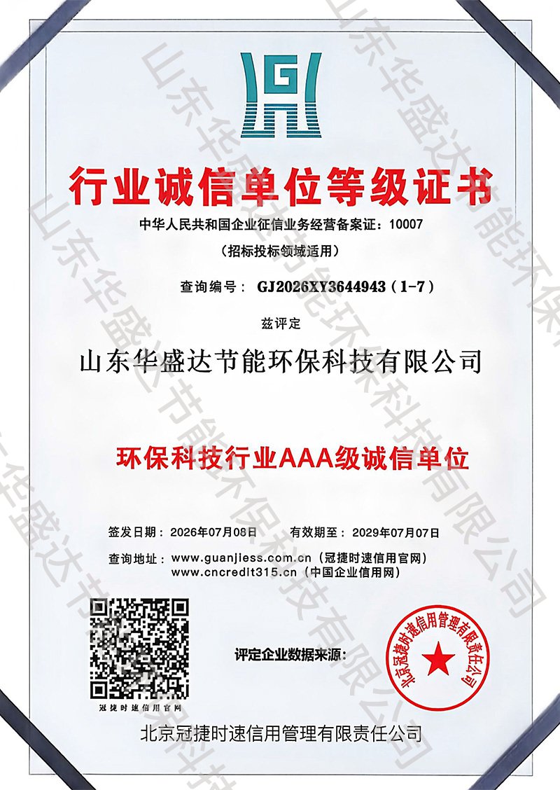 行业诚信单位等级证书